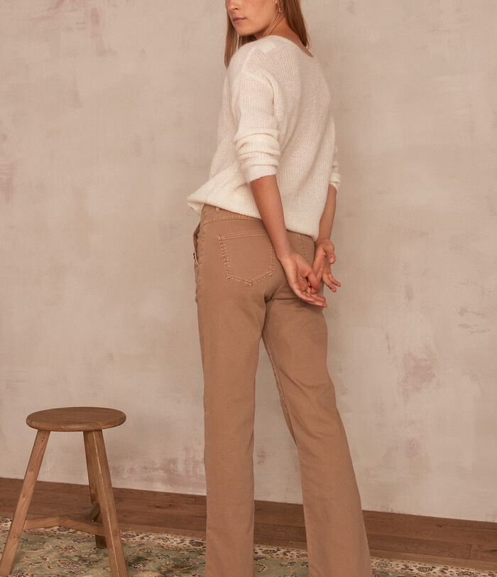 NINON beige cotton flared sailor jeans PhotoZ | 1-2-3