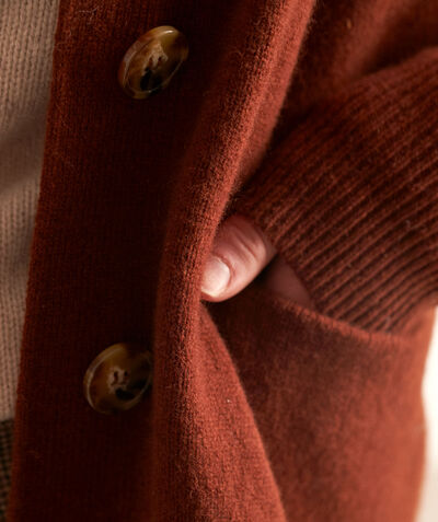 Cardigan en laine repsonsable marron Brooklyn PhotoZ | 1-2-3