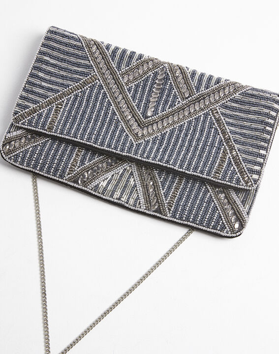 Iceberg sequinned blue clutch bag | 1-2-3 Iceberg sequinned blue clutch bag PhotoZ | 1-2-3
