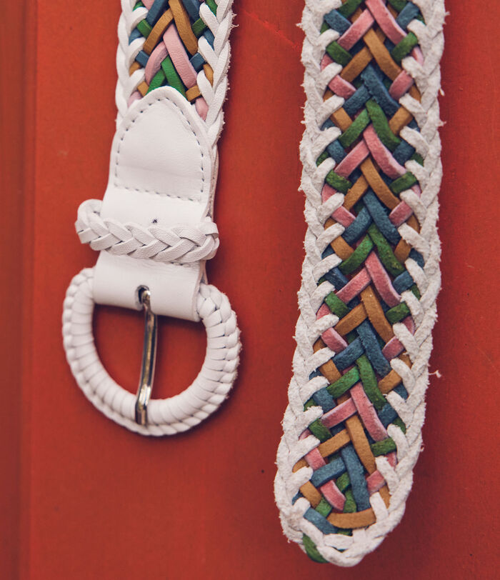 Basil colourful braided leather belt PhotoZ | 1-2-3