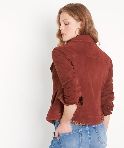 AMELIA red brick suede jacket  PhotoZ | 1-2-3