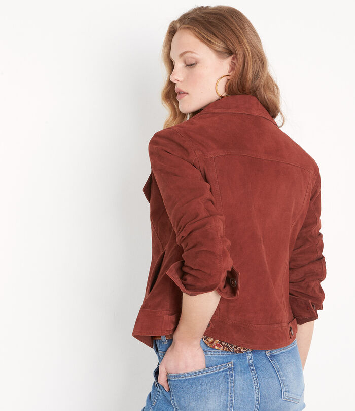 AMELIA red brick suede jacket  PhotoZ | 1-2-3