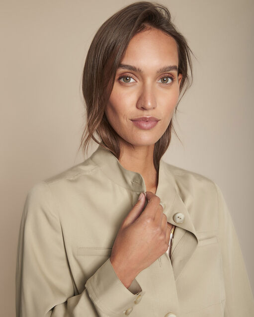 Birgit clay loose-fitting buttoned jacket (2) - Maison 123