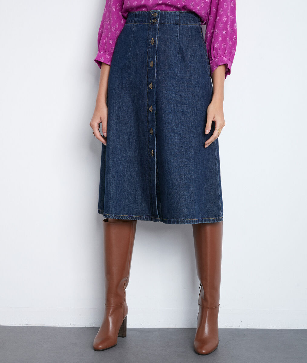 ELY raw denim maxi skirt | 1-2-3 ELY raw denim maxi skirt PhotoZ | 1-2-3