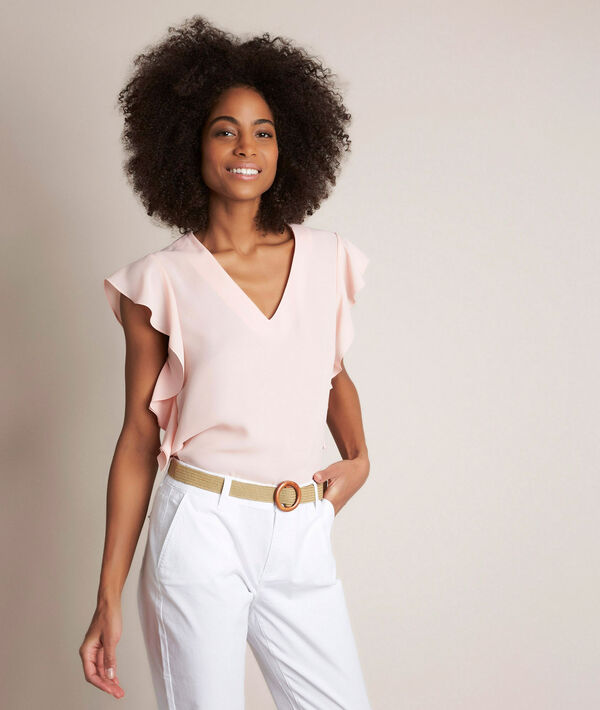 Elfie nude ruffled top | 1-2-3 Elfie nude ruffled top PhotoZ | 1-2-3