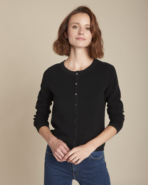 Fanfan ottoman short cardigan black.