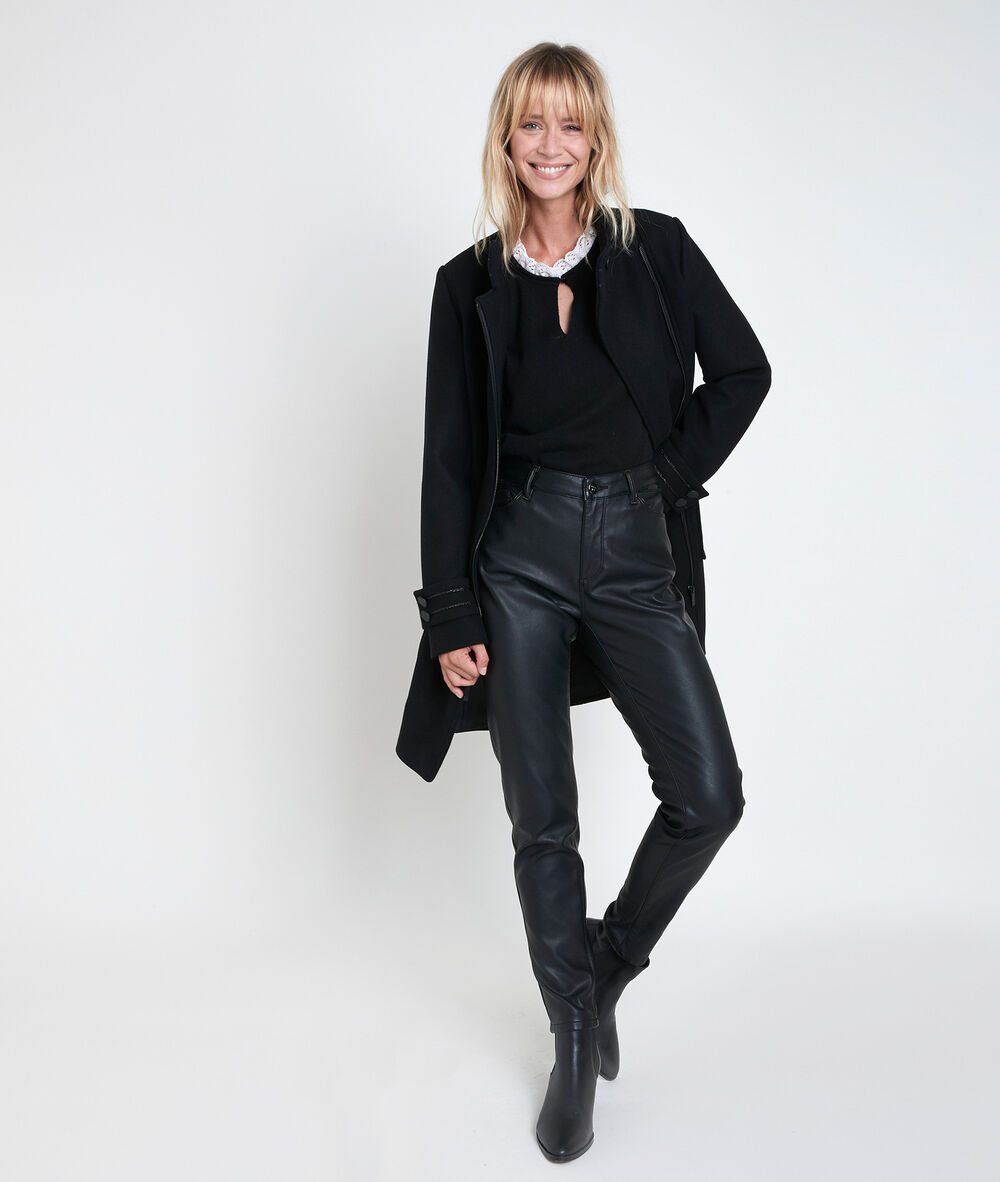 Osaka wool blend coat noir.