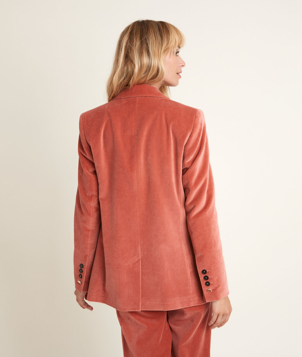 Tilleul velvet jacket goyave.