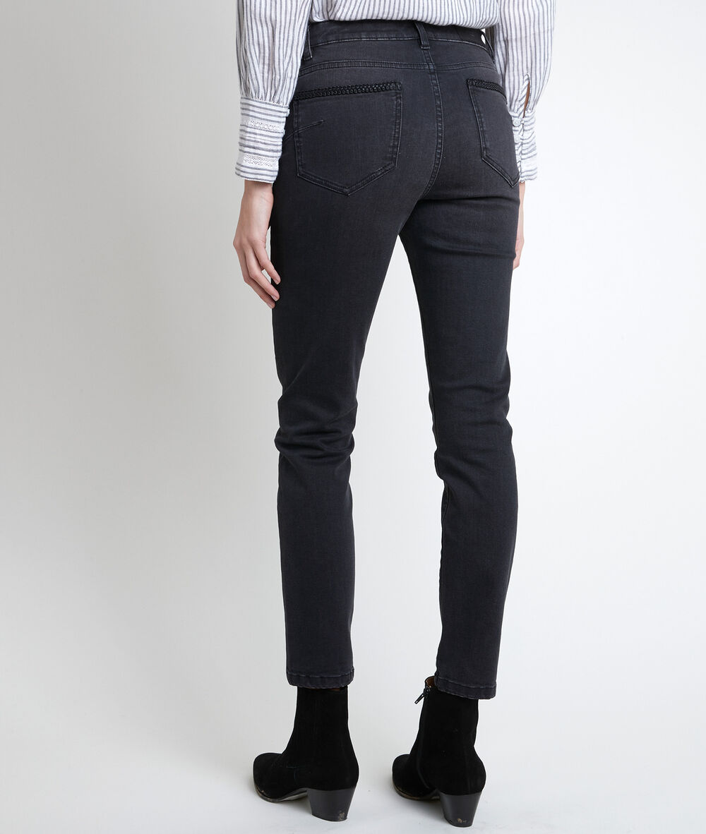 The iconic paco slim-fit woven jeans noir.