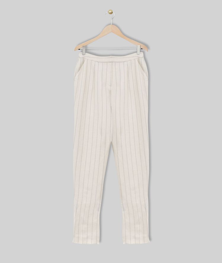 Ilias striped linen trousers fjord.