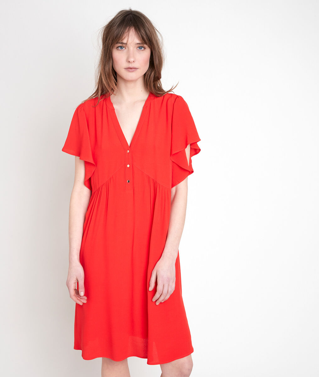 CALLO red crêpe ruffle dress | 1-2-3 CALLO red crêpe ruffle dress PhotoZ | 1-2-3