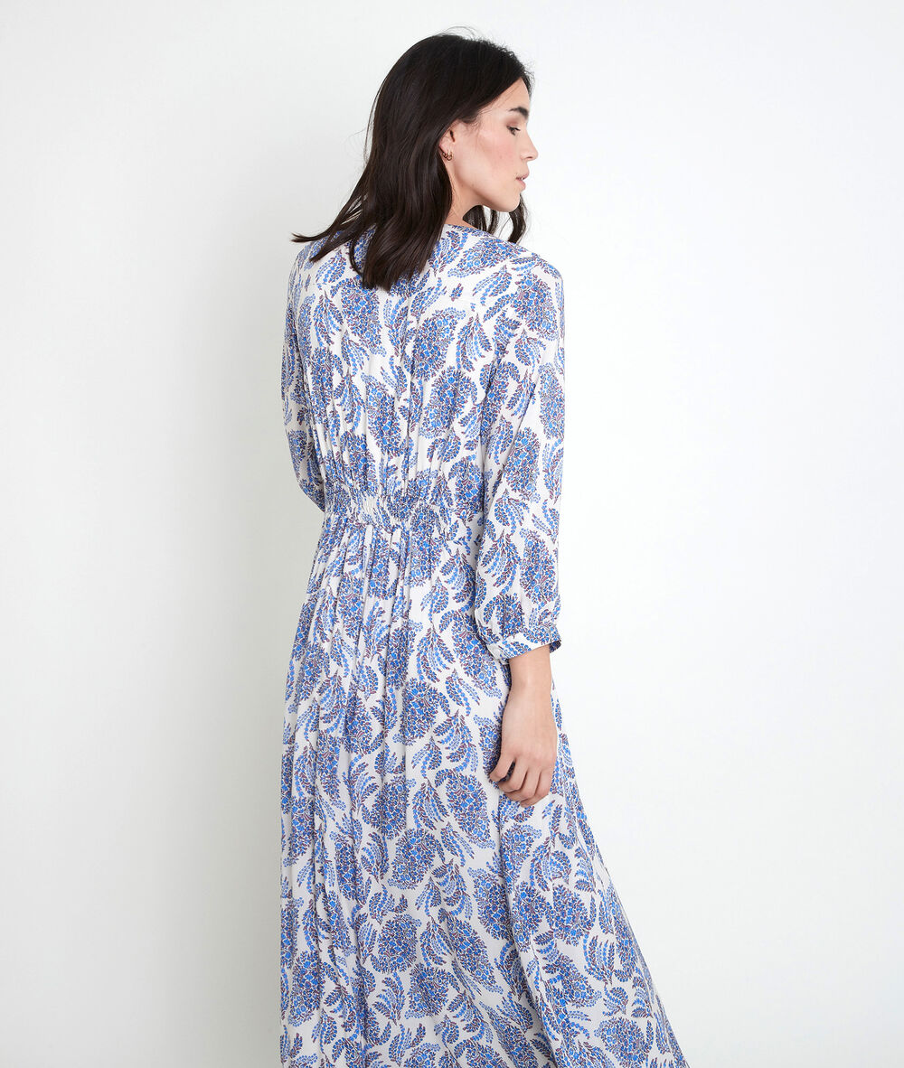 Louvina forget-me-not print maxi dress myosotis.