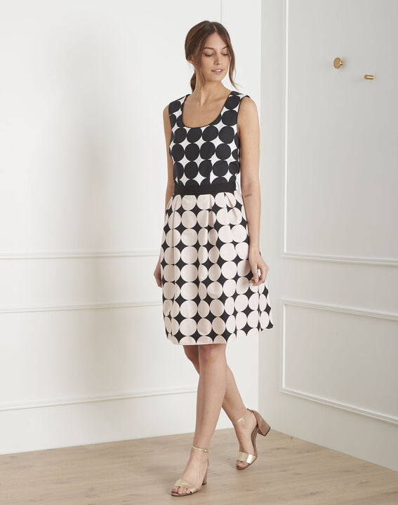 Hisis black & white polka dot print dress | 1-2-3 Hisis black & white polka dot print dress PhotoZ | 1-2-3