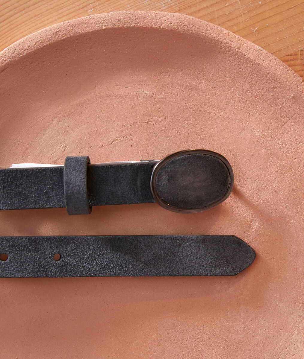 Evane slate-grey suede belt | 1-2-3 Evane slate-grey suede belt PhotoZ | 1-2-3