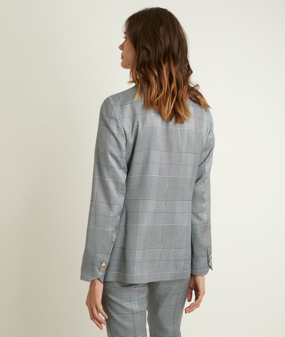 Lena prince of wales jacket grey.