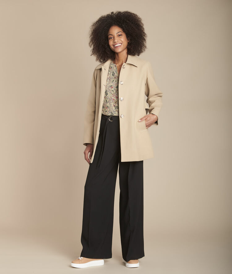 Mina khaki floral print blouse kaki.