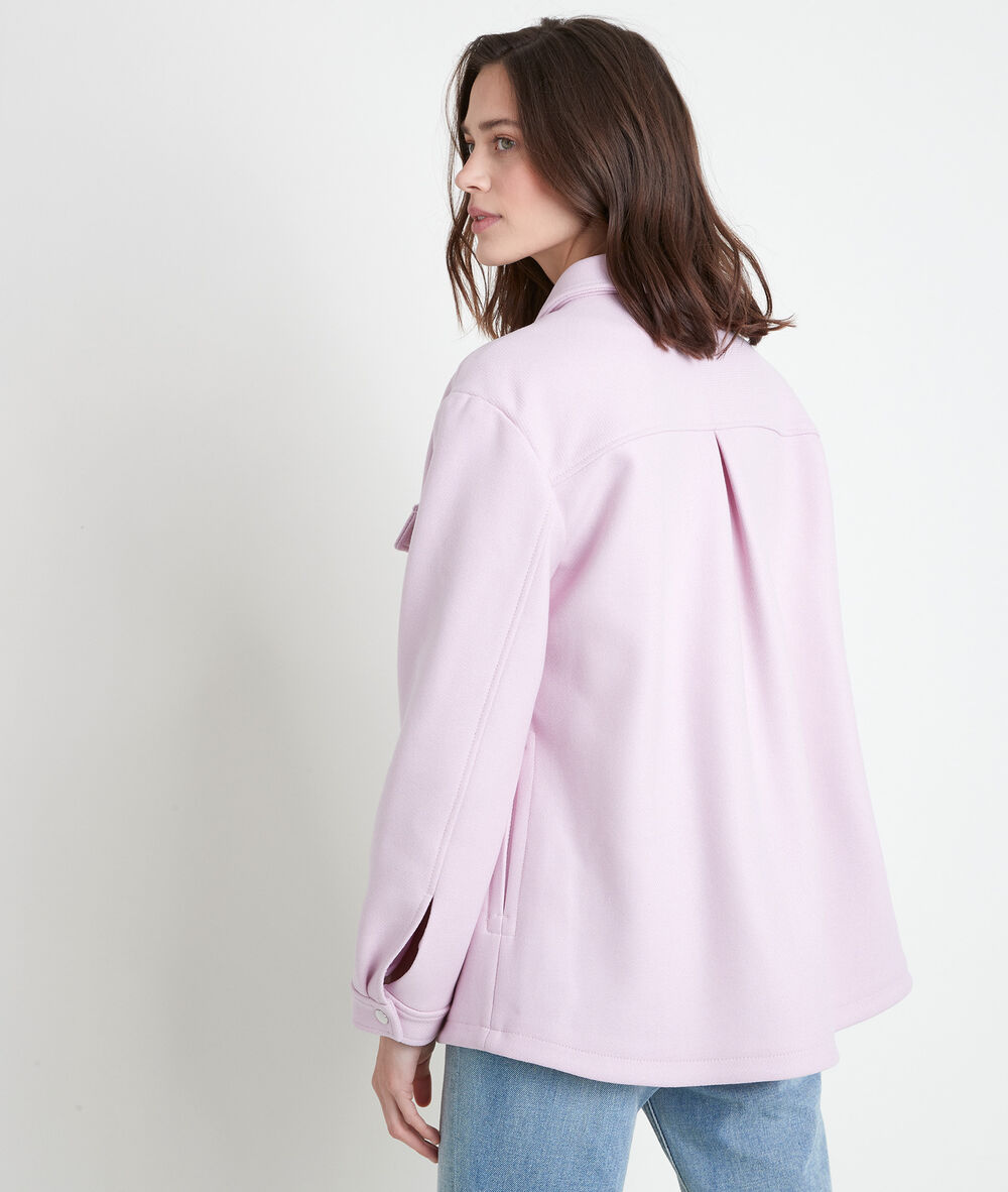 Jennifer mauve patterned wool coat mauve pale.