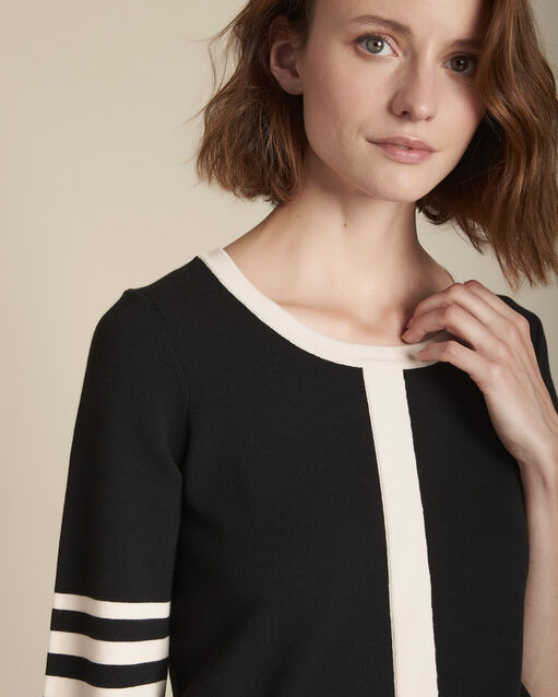Flavie black striped pullover (2) - Maison 123