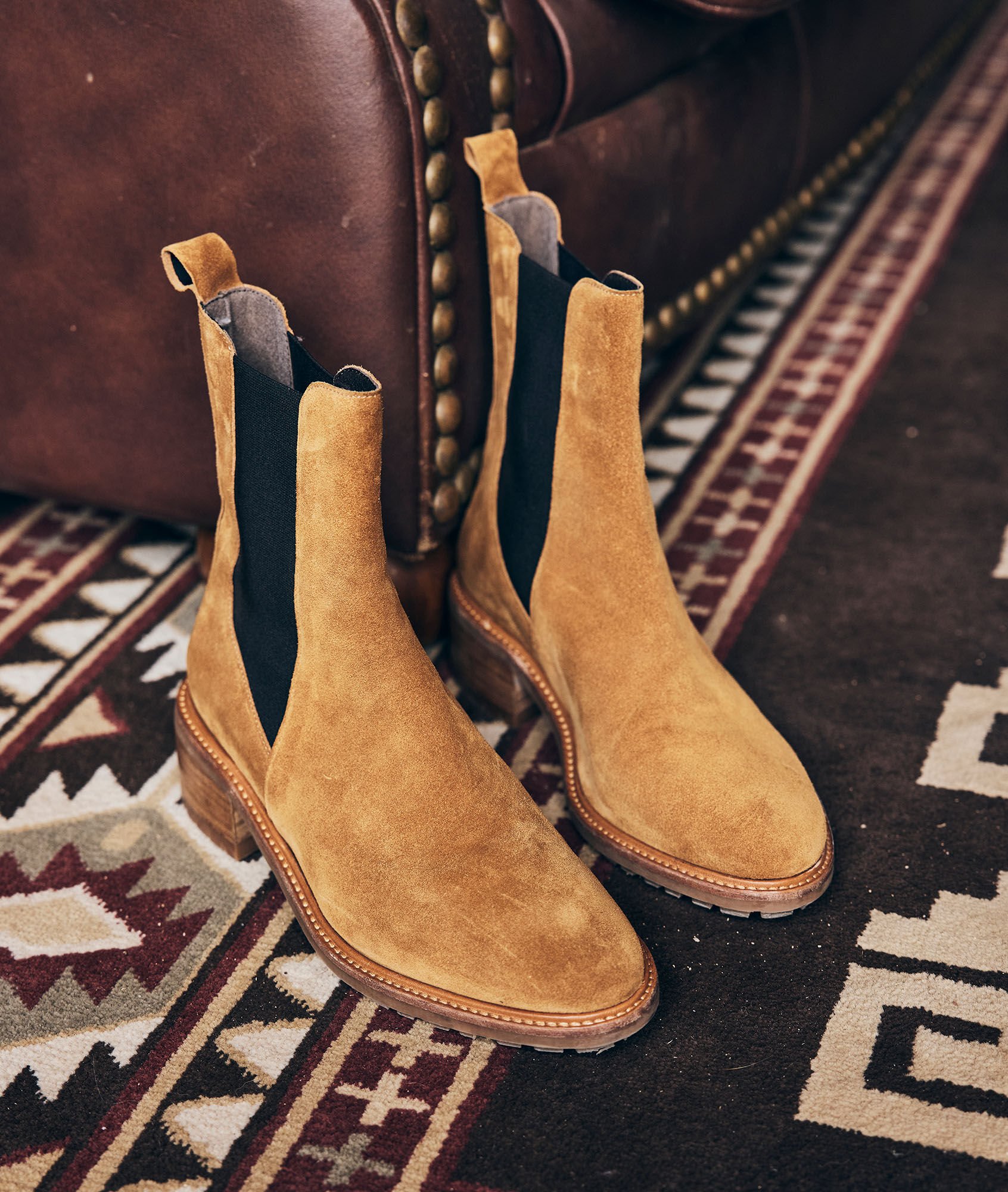 camel brown chelsea boots