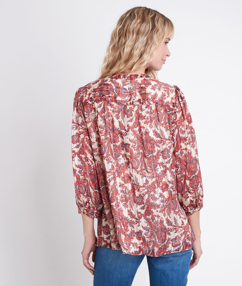 Elsa red printed blouse rouge.