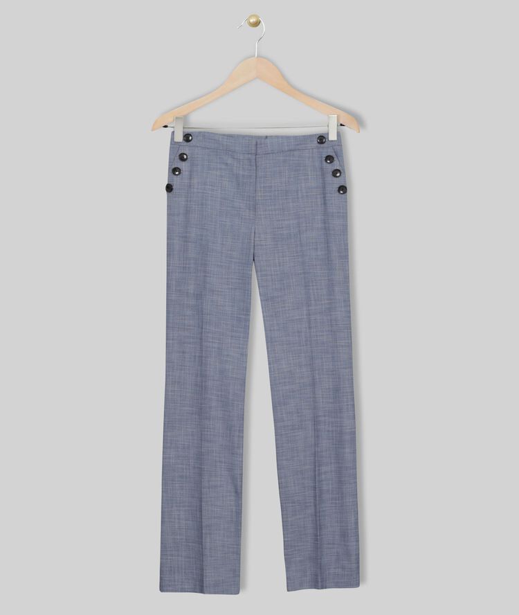 Ilario fall front trousers navy blue.