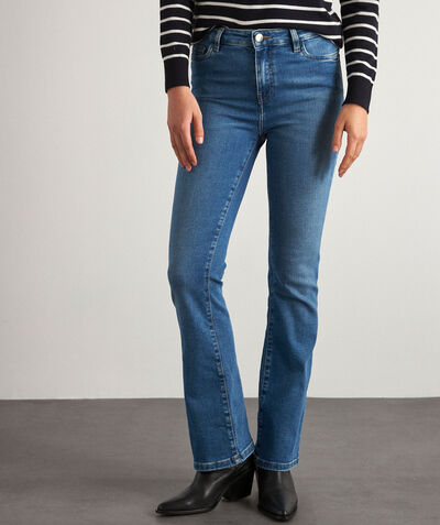 Pamela blue stonewashed organic cotton flared jeans PhotoZ | 1-2-3