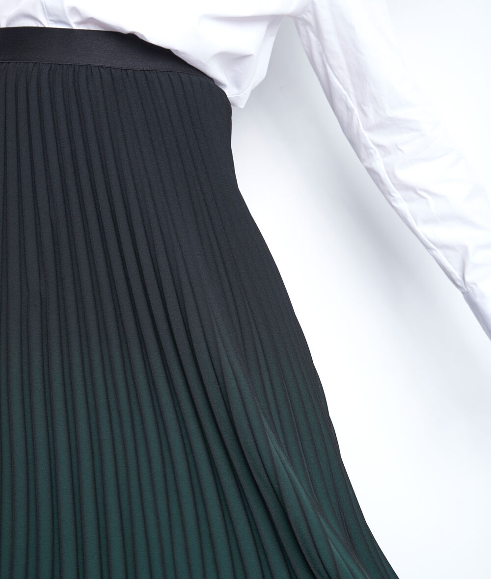 Fatel fir green tie dye pleated midi skirt PhotoZ | 1-2-3