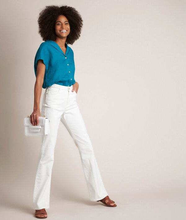 Saphir, the Vintage flare ecru wide-leg flared jeans | 1-2-3 Saphir, the Vintage flare ecru wide-leg flared jeans PhotoZ | 1-2-3