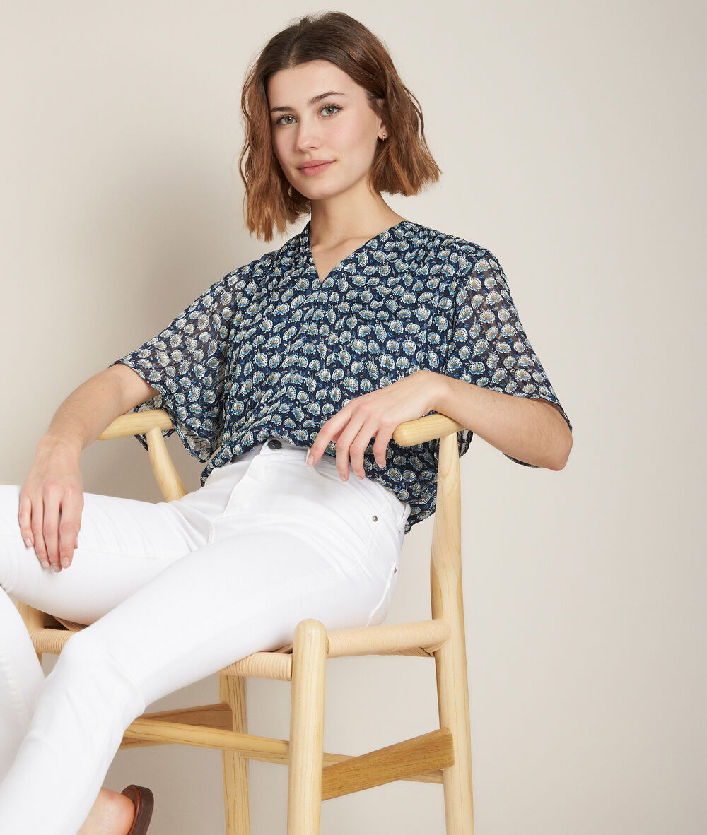 Emma printed blouse chlorophyll.