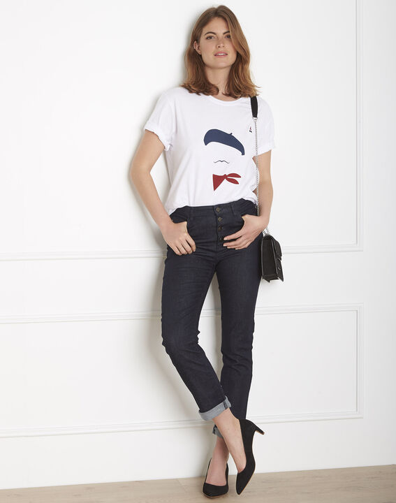 Ecru T-shirt with Palo House FT print | 1-2-3 Ecru T-shirt with Palo House FT print PhotoZ | 1-2-3