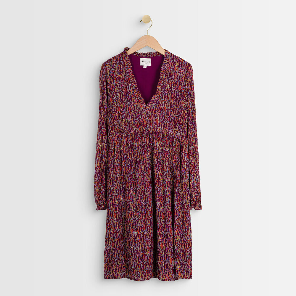 Colombe garnet printed dress grenat.