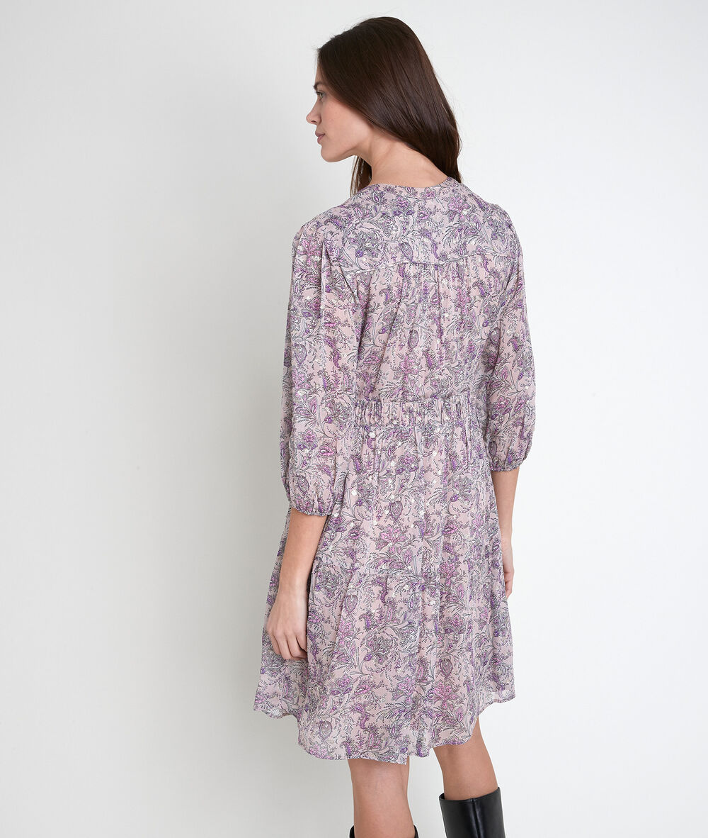 Minette mauve printed dress mauve.