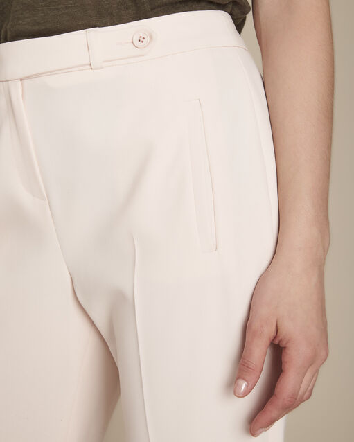 Lara powder-coloured microfibre cigarette trousers powder.