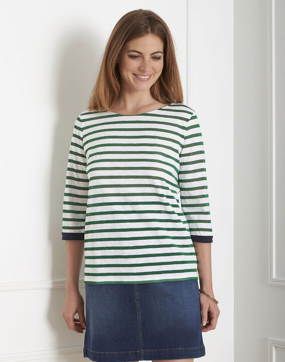 Payure sparkly green striped T-shirt | 1-2-3 Payure sparkly green striped T-shirt PhotoZ | 1-2-3