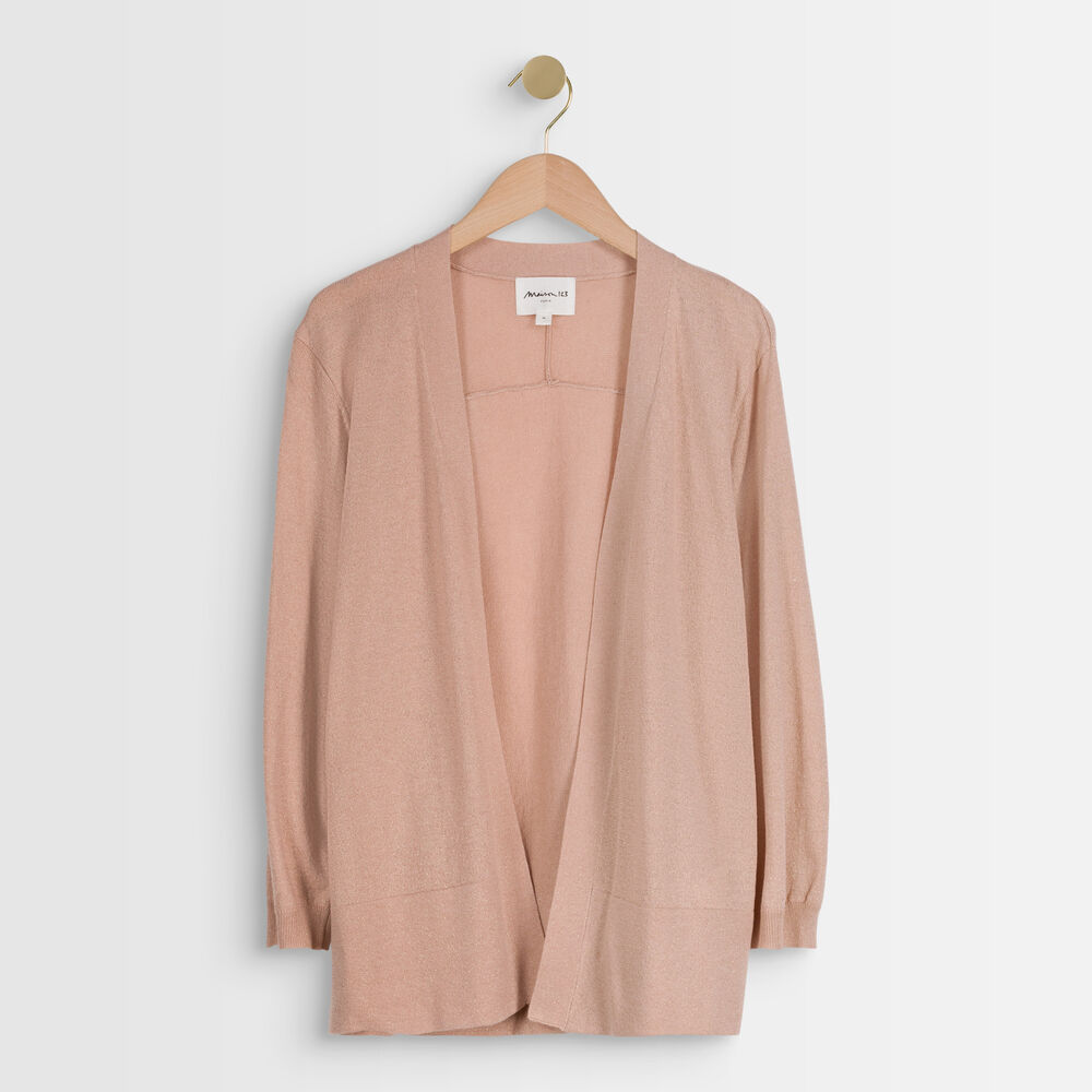 Alizee bis lightweight powder-coloured cardigan poudre.