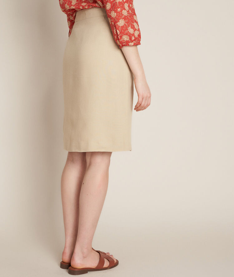 Blanche a-line linen skirt whitewash.