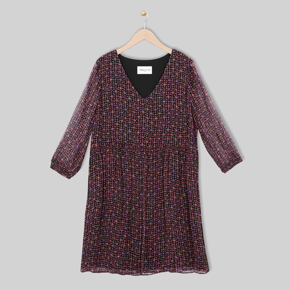 Clarisse printed dress black.