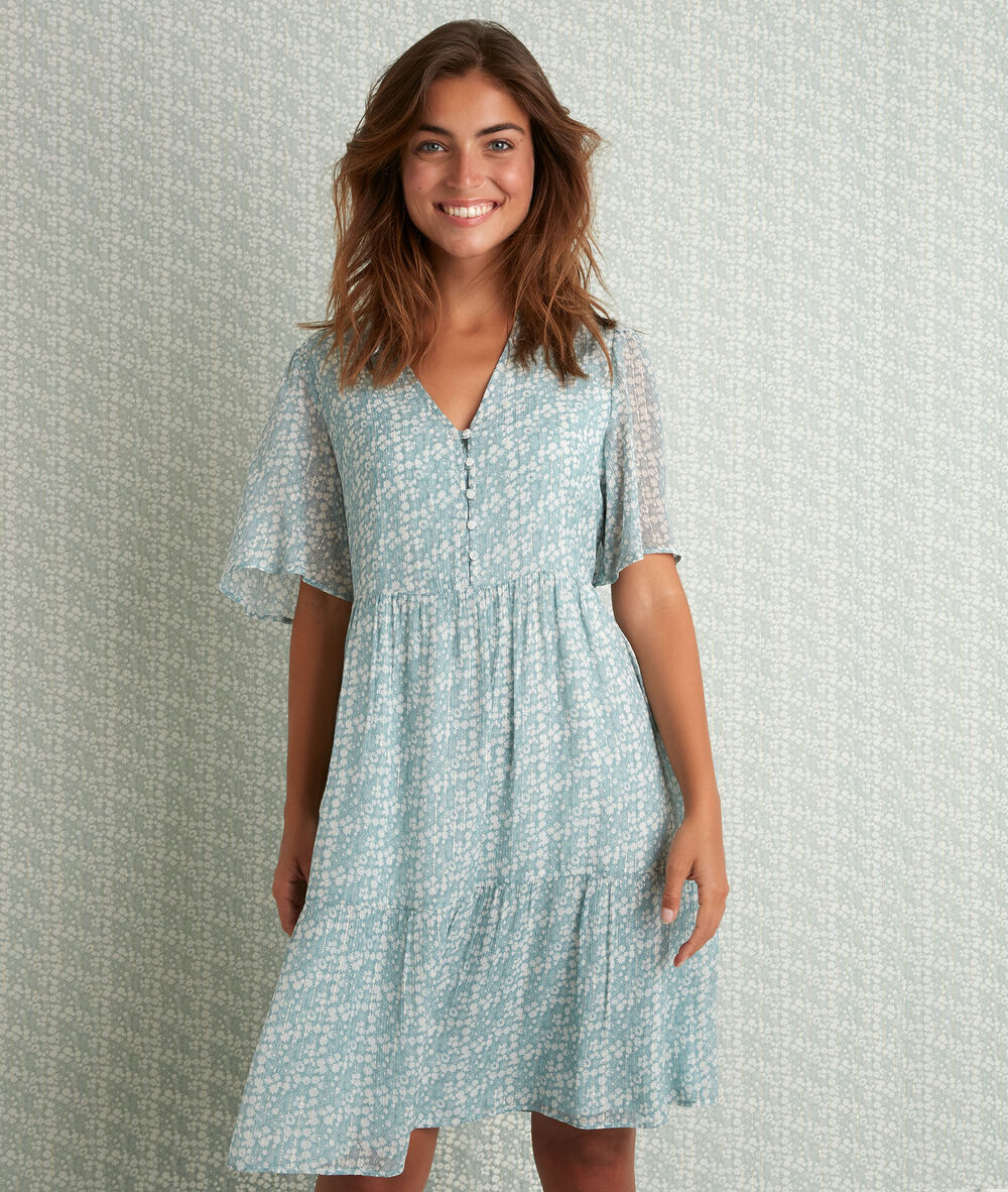 Nara printed dress ardoise.