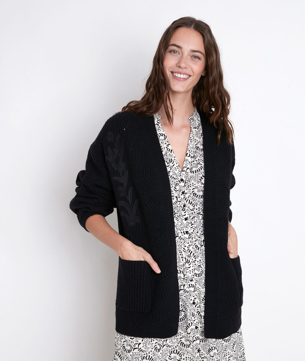 ALEXY black wool-blend cardigan | 1-2-3 ALEXY black wool-blend cardigan PhotoZ | 1-2-3
