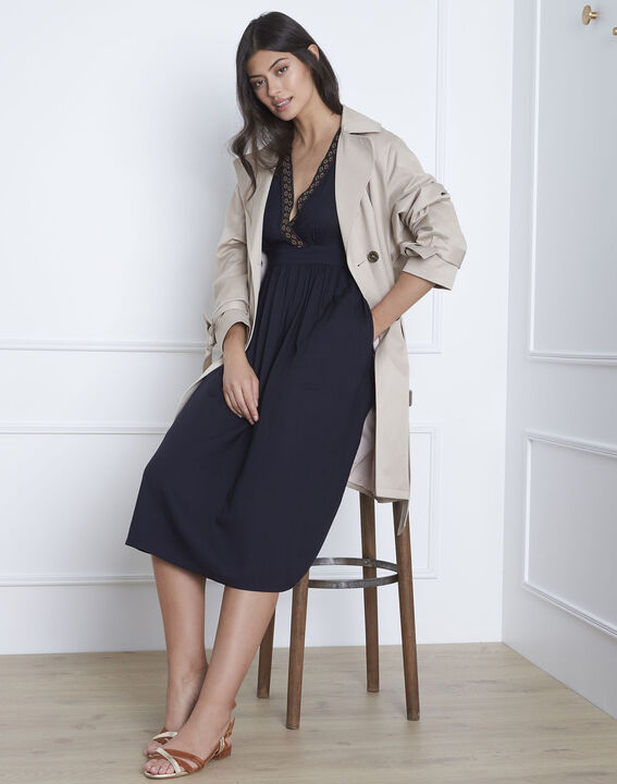 Liberté navy embroidered dress | 1-2-3 Liberté navy embroidered dress PhotoZ | 1-2-3