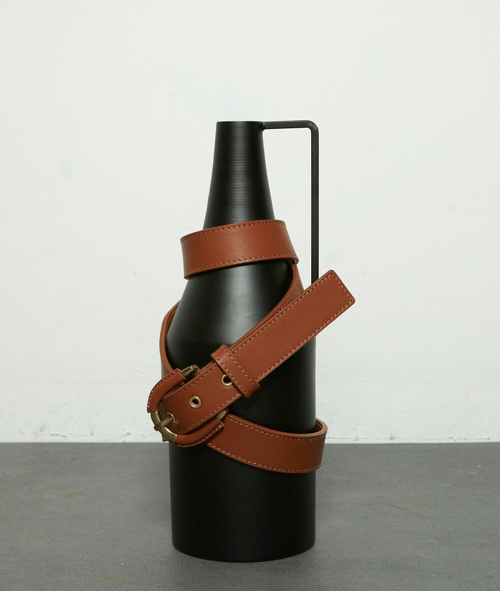 Eleonore cigar brown leather belt | 1-2-3 Eleonore cigar brown leather belt PhotoZ | 1-2-3
