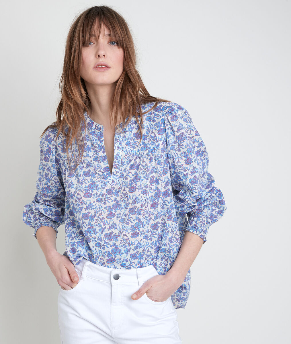 TENESSIS floral forget-me-not print blouse | 1-2-3 TENESSIS floral forget-me-not print blouse PhotoZ | 1-2-3