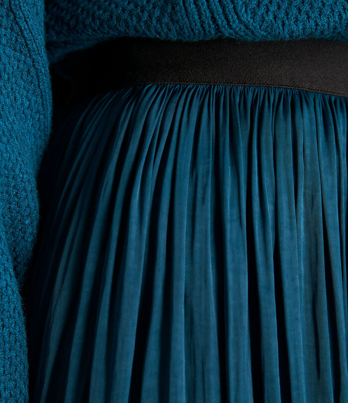 Jupe plissée bleu canard Kim PhotoZ | 1-2-3