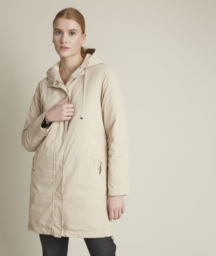 Fiore parka with removable down jacket greige.