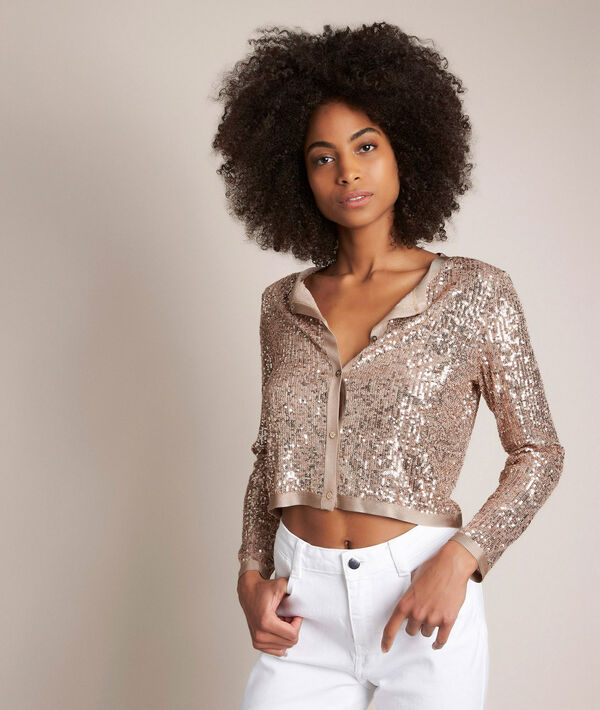 Rock cropped sequinned cardigan | 1-2-3 Rock cropped sequinned cardigan PhotoZ | 1-2-3