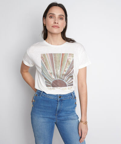 Maddy straw printed cotton T-shirt  PhotoZ | 1-2-3