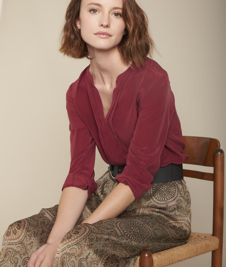 Manel merlot silk blouse bordeaux.