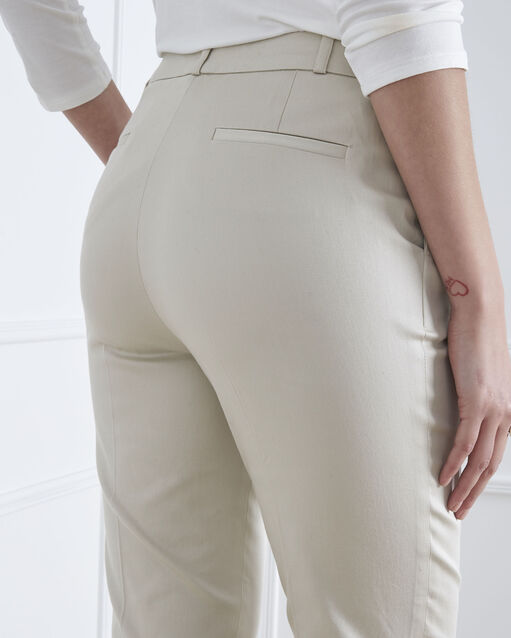 Rubis beige cigarette-cut trousers natural.