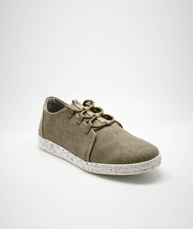 &Ouml;tzi sand colour canvas trainers beige.