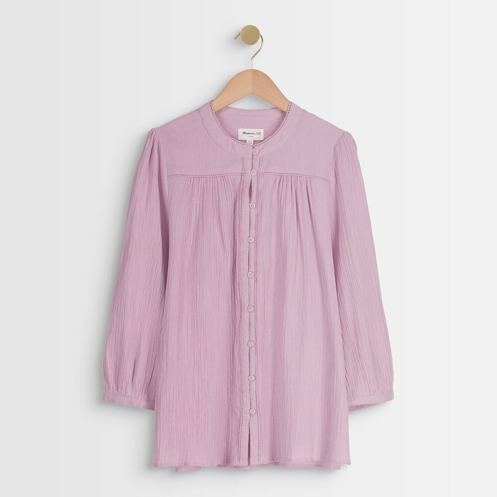 Tobby mauve cotton blouse mauve.